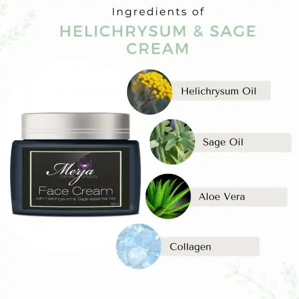 Merja Herbs Face cream with Helichrysum & Sage - Image 4